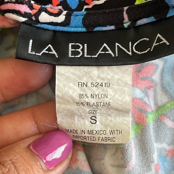 La Blanca Womens Tunic Swimsuit Cover-up Multicolor Stretch Size Small EUC - Picture 7 of 10